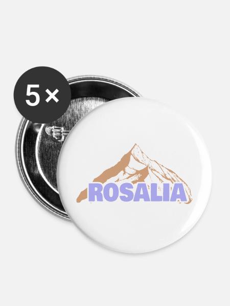 Spass Rosalia - Buttons mittel 32 mm (5er Pack) - Weiß