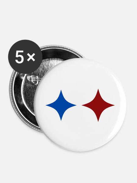 Twin Spark - Buttons mittel 32 mm (5er Pack) - Weiß