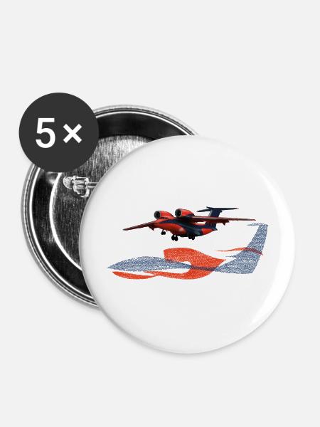 An-74 - Buttons mittel 32 mm (5er Pack) - Weiß