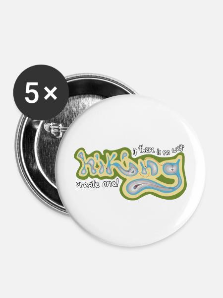 Outdoor - Buttons mittel 32 mm (5er Pack) - Weiß
