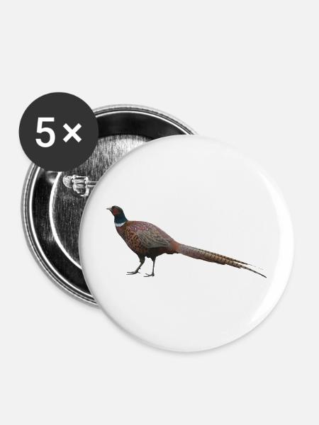 Ringfasan von der Seite - Buttons mittel 32 mm (5er Pack) - Weiß