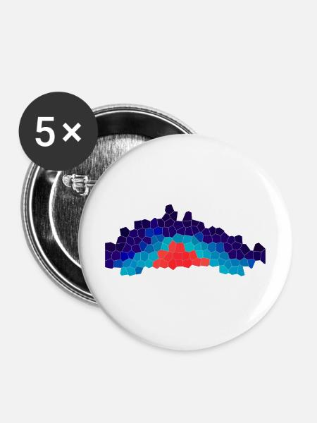 Thermal Core Mosaic - Buttons mittel 32 mm (5er Pack) - Weiß
