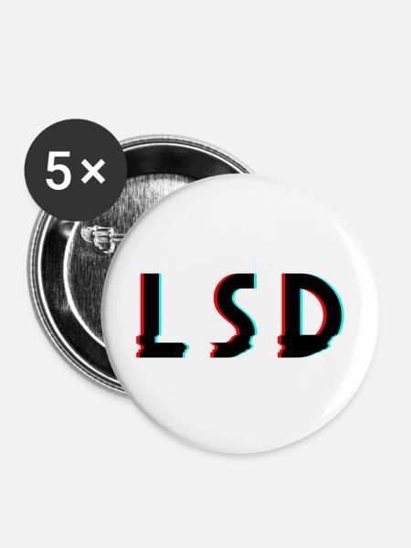 Lsd - Buttons mittel 32 mm (5er Pack) - Weiß
