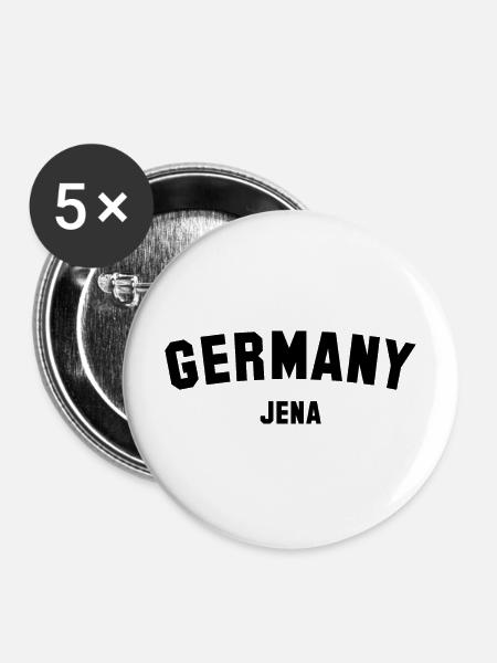 JENA - Buttons mittel 32 mm (5er Pack) - Weiß