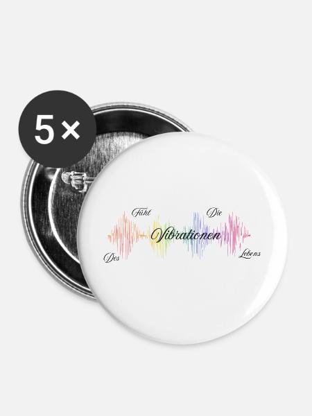 Vibration - Buttons mittel 32 mm (5er Pack) - Weiß