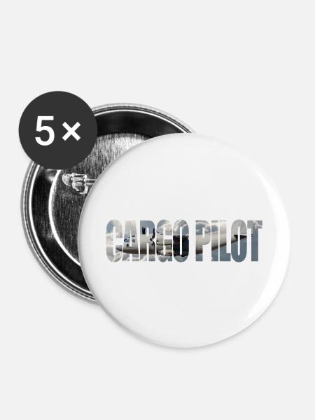 Cargo pilot C-27 - Buttons mittel 32 mm (5er Pack) - Weiß