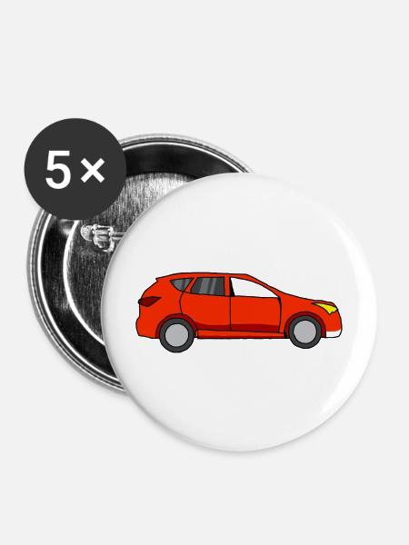 Alle an Bord - Buttons mittel 32 mm (5er Pack) - Weiß