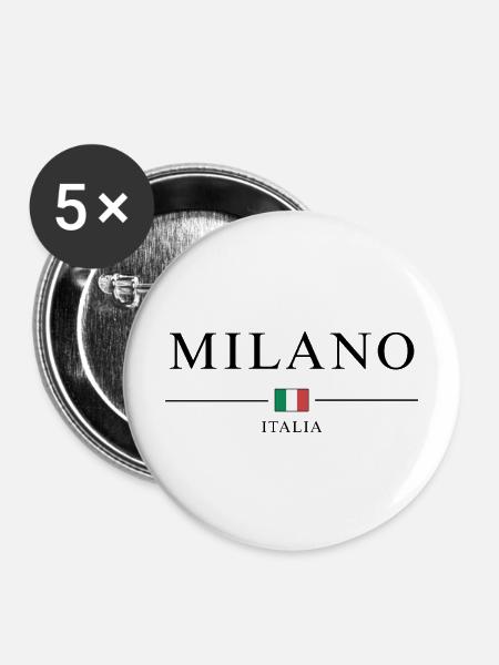 Milano italia - Buttons mittel 32 mm (5er Pack) - Weiß