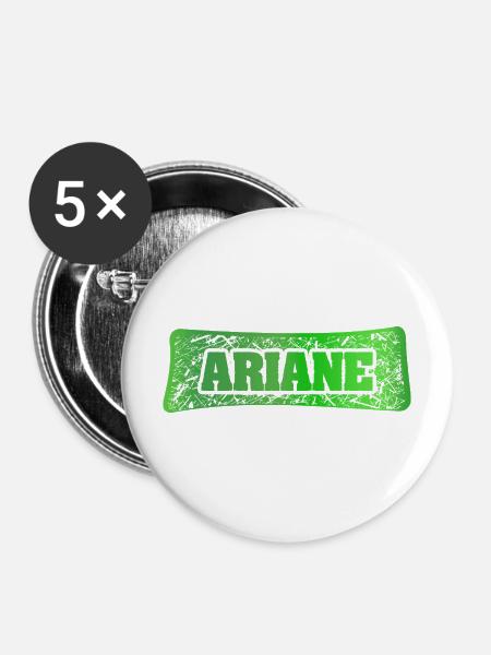 Geschenk für Ariane - Buttons mittel 32 mm (5er Pack) - Weiß