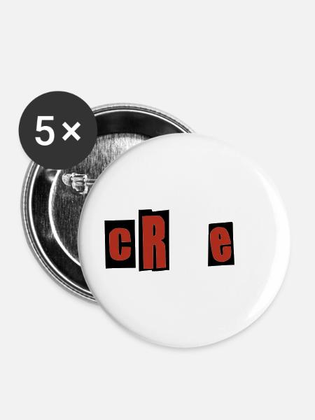 grausam - Buttons mittel 32 mm (5er Pack) - Weiß