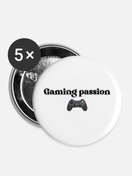 Gaming Passion - Buttons mittel 32 mm (5er Pack) - Weiß