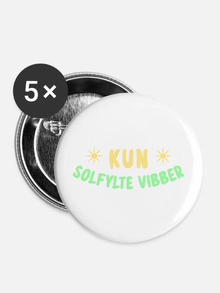 Nur positive Vibes - Buttons mittel 32 mm (5er Pack) - Weiß