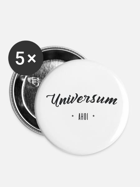 Universum Ahoi - Buttons mittel 32 mm (5er Pack) - Weiß