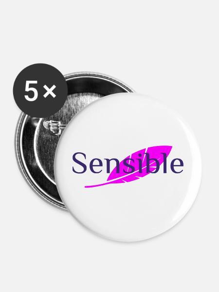 empfindlich - Buttons mittel 32 mm (5er Pack) - Weiß