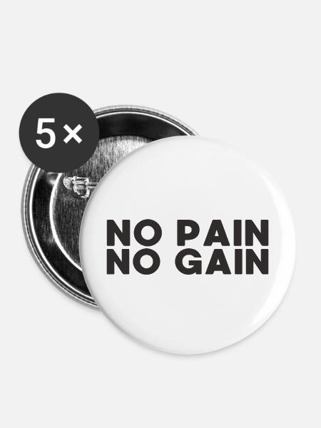 OHNE FLEIß KEIN PREIS - Buttons mittel 32 mm (5er Pack) - Weiß