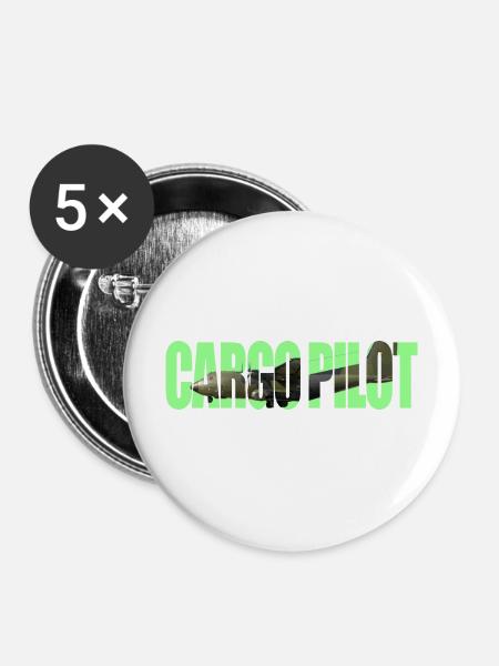 Cargo pilot C-160 - Buttons mittel 32 mm (5er Pack) - Weiß