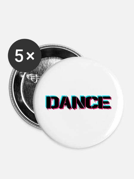 Dance - Buttons mittel 32 mm (5er Pack) - Weiß