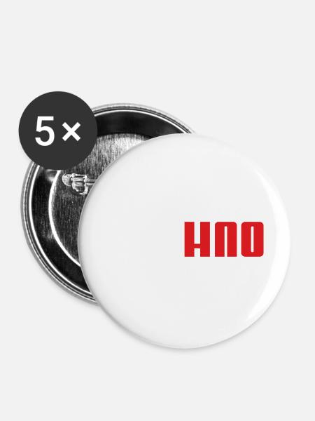Techno Panther - Buttons mittel 32 mm (5er Pack) - Weiß