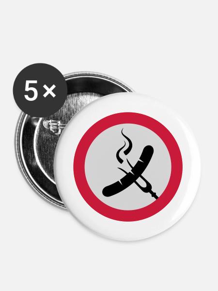Grillwurst - Buttons mittel 32 mm (5er Pack) - Weiß