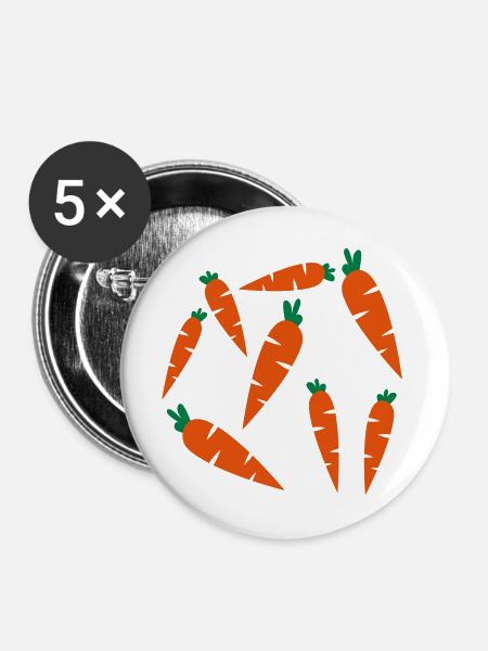 carrots - Buttons mittel 32 mm (5er Pack) - Weiß