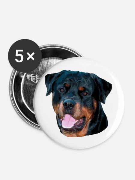 rotti - Buttons mittel 32 mm (5er Pack) - Weiß