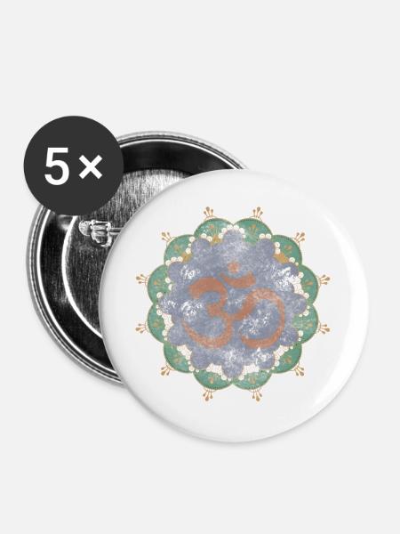 Yoga - Buttons mittel 32 mm (5er Pack) - Weiß