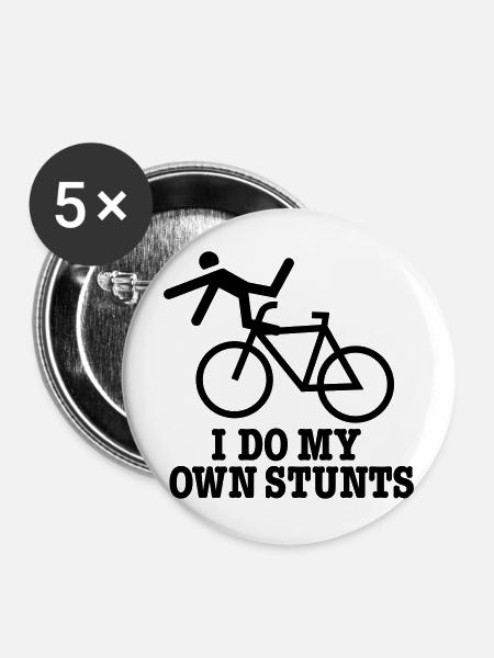 stunts - Buttons mittel 32 mm (5er Pack) - Weiß