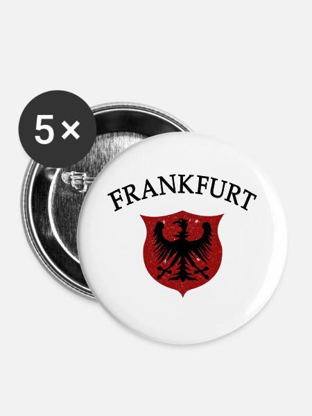 Frankfurter - Buttons mittel 32 mm (5er Pack) - Weiß
