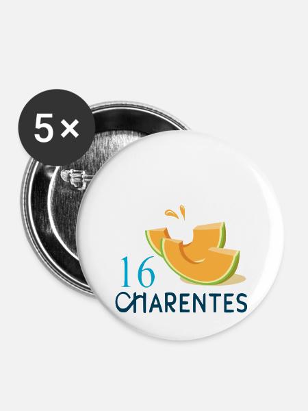 Charentes - Buttons mittel 32 mm (5er Pack) - Weiß