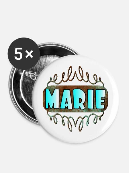 MARIE - Buttons mittel 32 mm (5er Pack) - Weiß