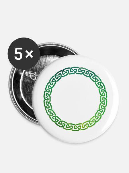 Celtic Knot - Buttons mittel 32 mm (5er Pack) - Weiß