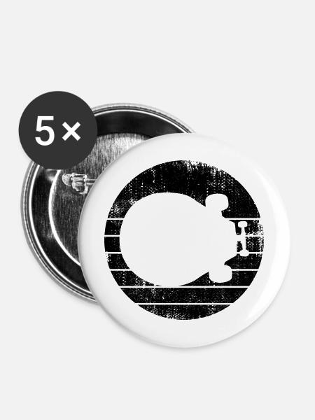 Skateboard - Buttons mittel 32 mm (5er Pack) - Weiß