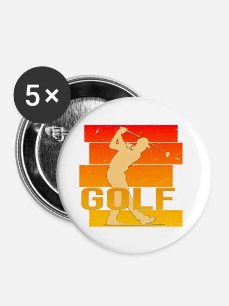 Golfsport - Buttons mittel 32 mm (5er Pack) - Weiß