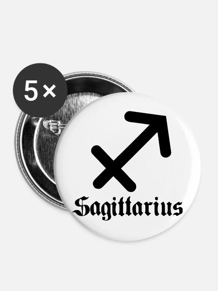 Boogschutter Schütze - Buttons mittel 32 mm (5er Pack) - Weiß