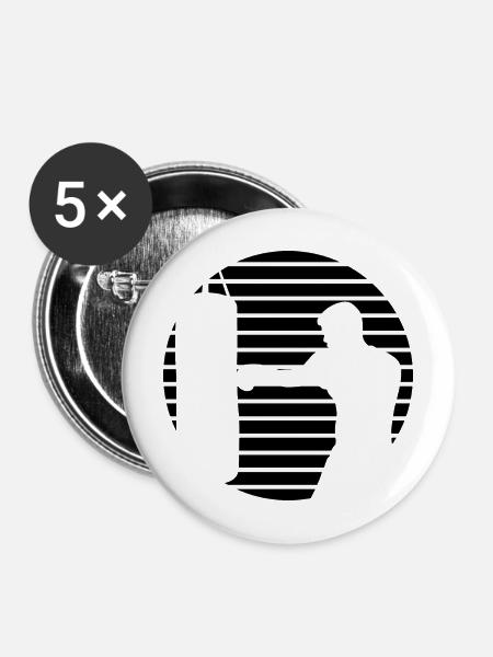 Boxer - Buttons mittel 32 mm (5er Pack) - Weiß