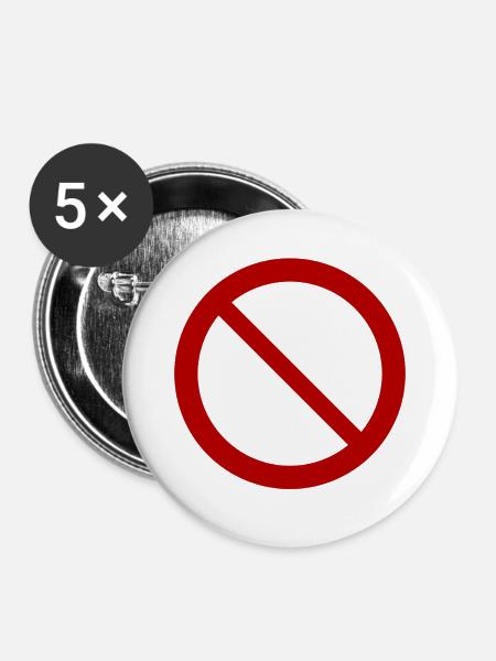 Kriegsfrieden - Buttons mittel 32 mm (5er Pack) - Weiß