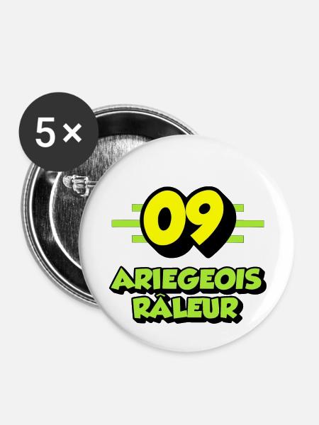 Klagende Ariégeois - Buttons mittel 32 mm (5er Pack) - Weiß