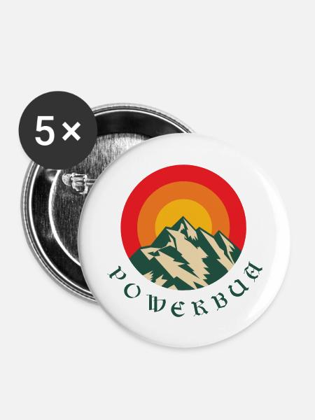 POWERBUA by WASOMA - Buttons mittel 32 mm (5er Pack) - Weiß