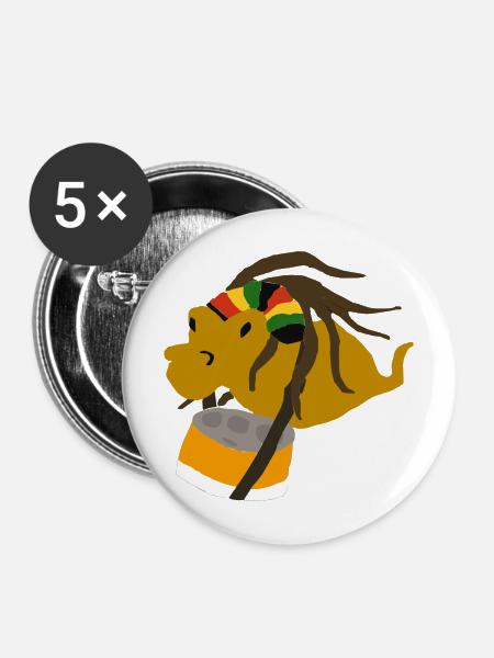 Calypsosquide - Buttons mittel 32 mm (5er Pack) - Weiß