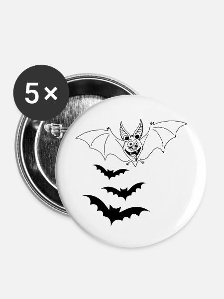 Gemeiner Vampir - Buttons mittel 32 mm (5er Pack) - Weiß