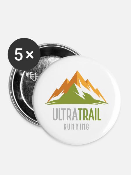 Ultra-Trailrunning - Buttons mittel 32 mm (5er Pack) - Weiß