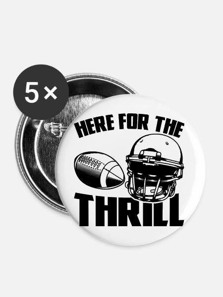 Here For The Thrill - Buttons mittel 32 mm (5er Pack) - Weiß