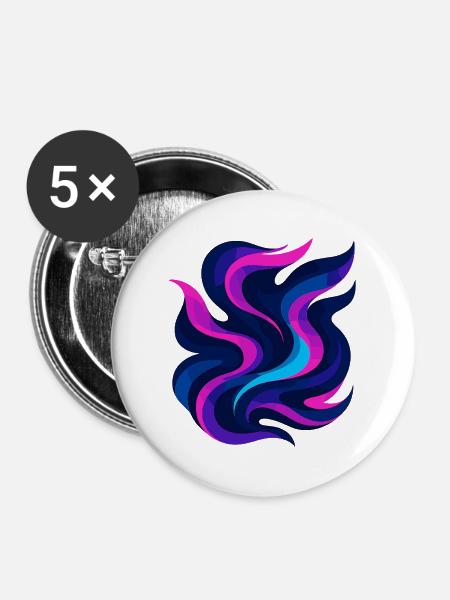 dream in motion - Buttons mittel 32 mm (5er Pack) - Weiß