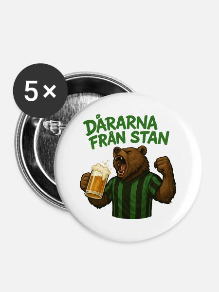 Die Narren aus der Stadt - Buttons mittel 32 mm (5er Pack) - Weiß