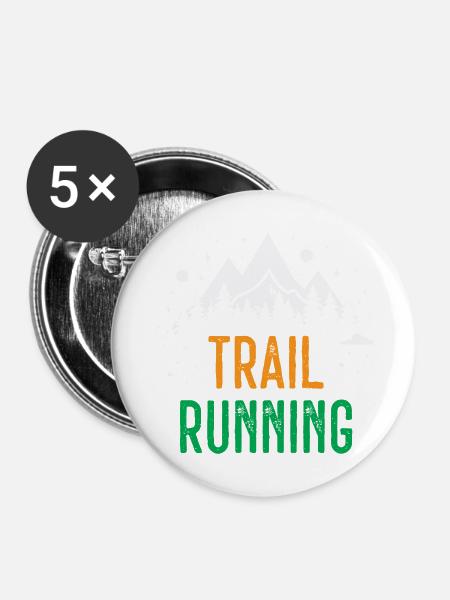 Trailrunning - Buttons mittel 32 mm (5er Pack) - Weiß