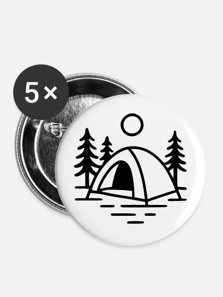 Biwak - Buttons mittel 32 mm (5er Pack) - Weiß