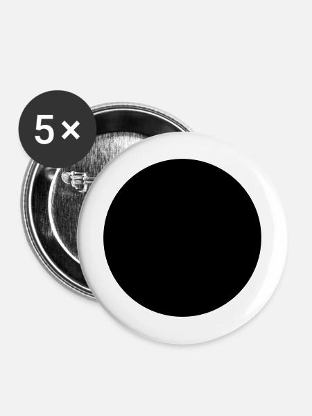 Kreis - Buttons mittel 32 mm (5er Pack) - Weiß
