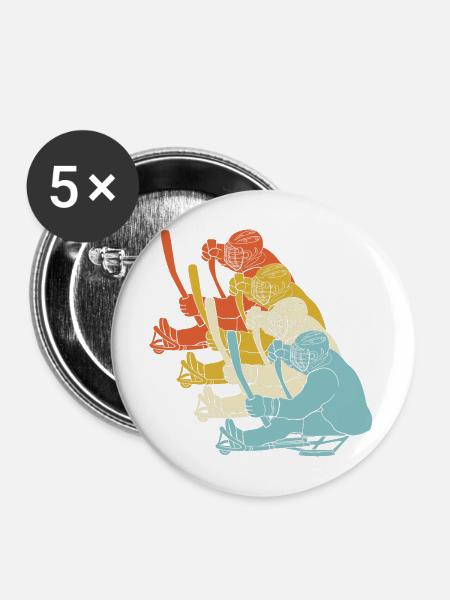 Para Handicap Eishockey - Buttons mittel 32 mm (5er Pack) - Weiß