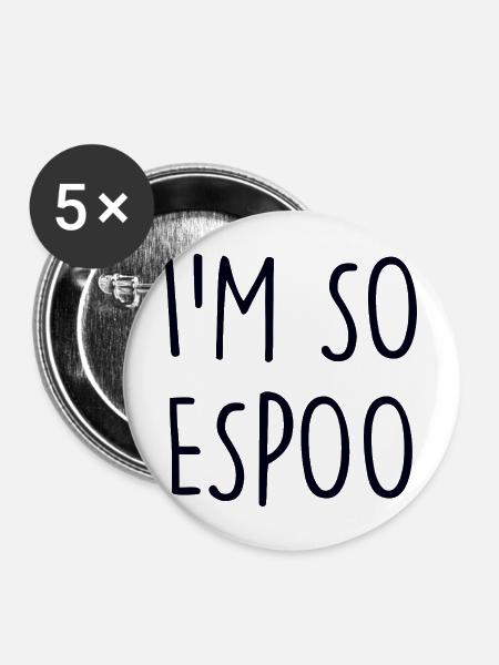 Espoo Finland - Buttons mittel 32 mm (5er Pack) - Weiß
