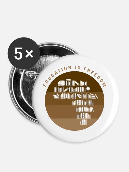 Black History Month Black-power - Buttons mittel 32 mm (5er Pack) - Weiß
